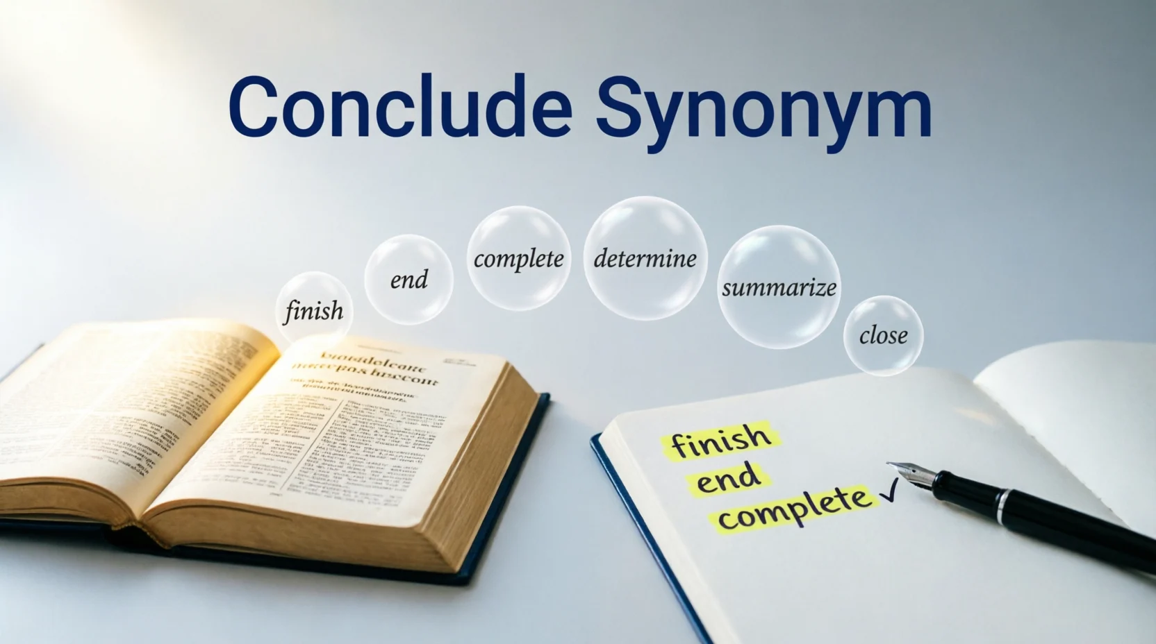 Conclude Synonym