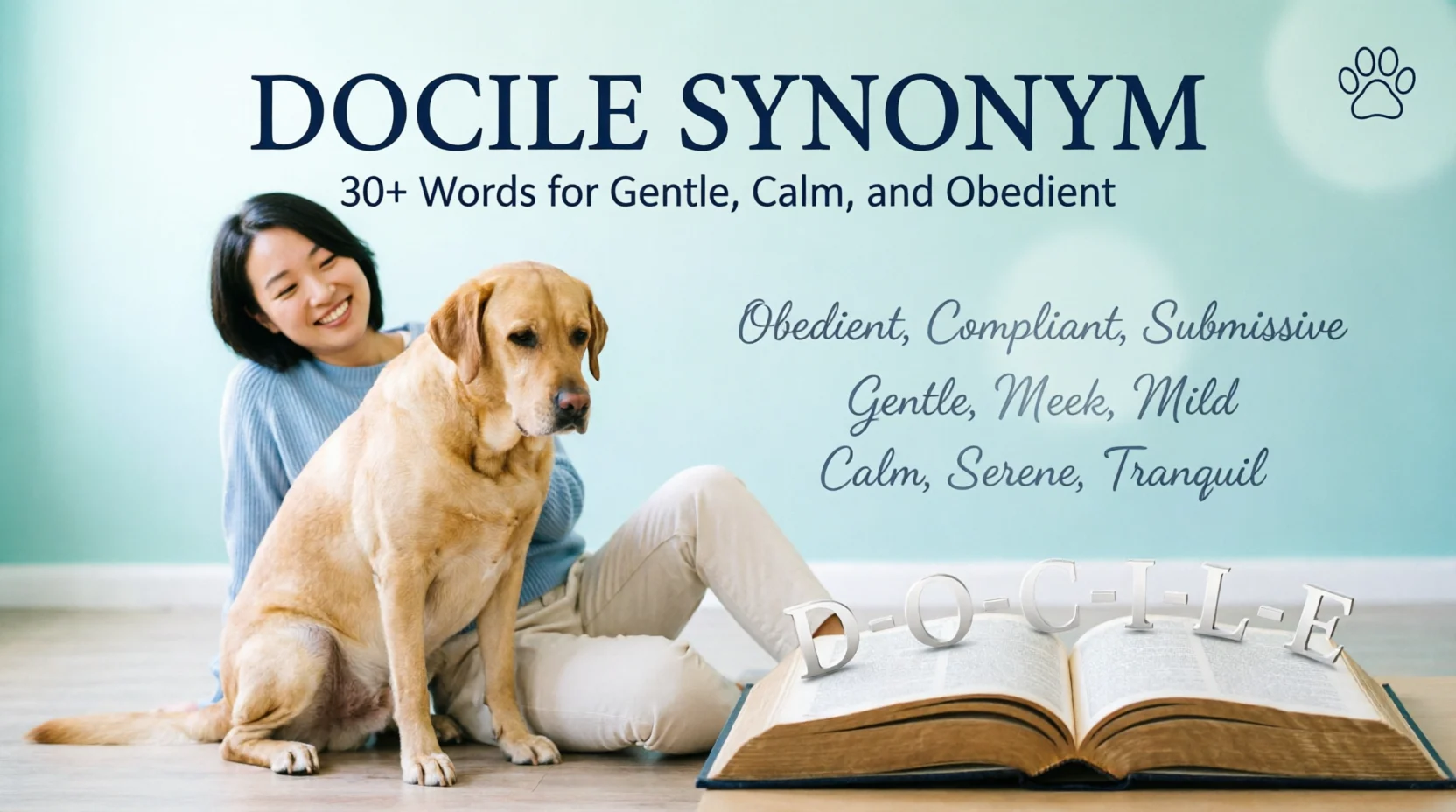 Synonyms for Docile